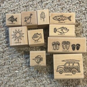 Stampin' Up! Wooden Kids Stamps Set - Natural. Just Beachy